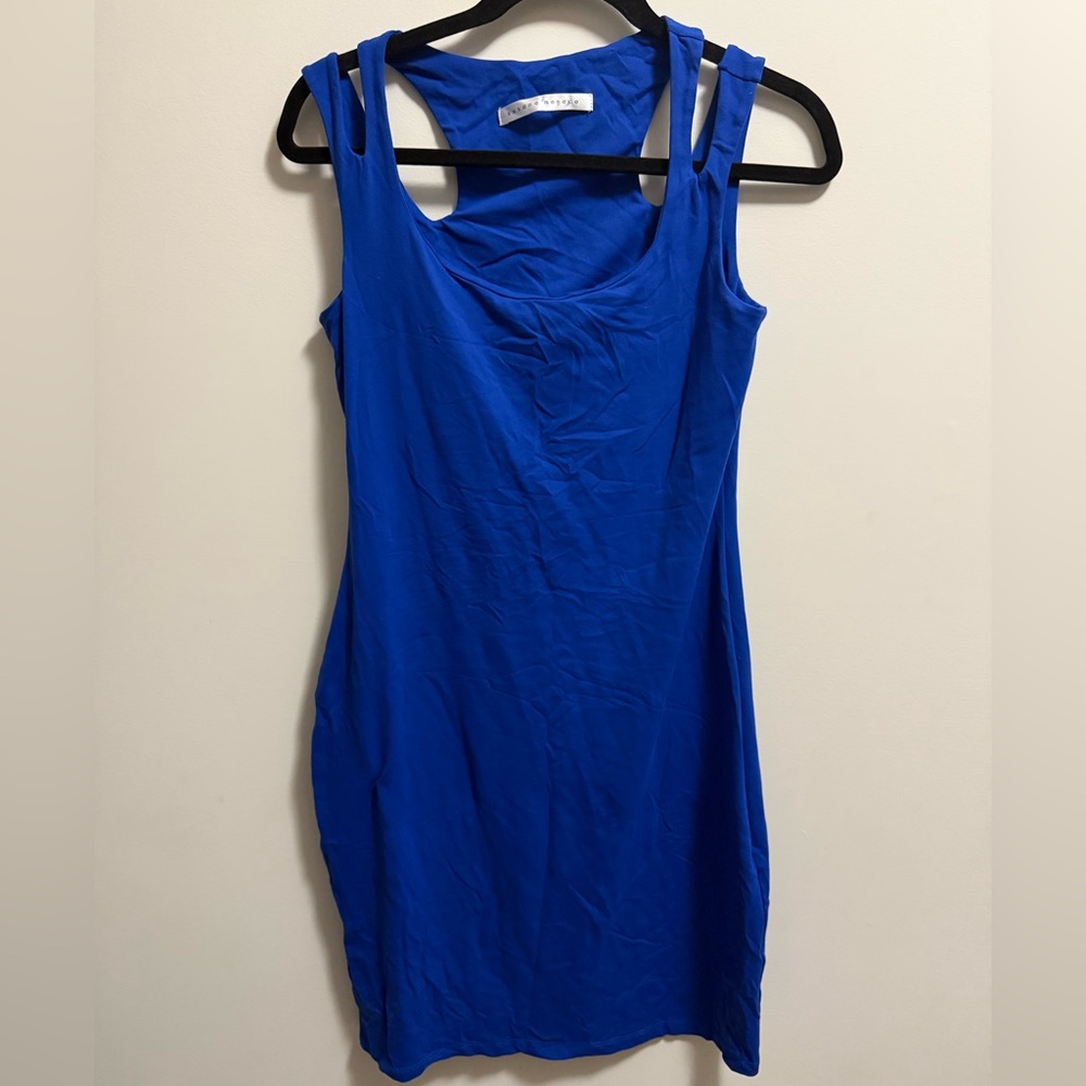 Susana Mónaco Royal Blue Sheath Knit Dress - Size L